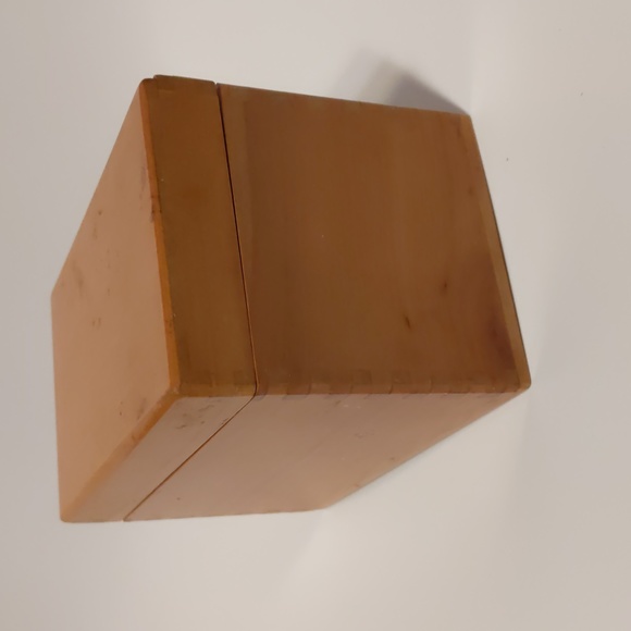 The Redbird Line Canister Recipe Box VTG Japanese Wood Box - Picture 5 of 9